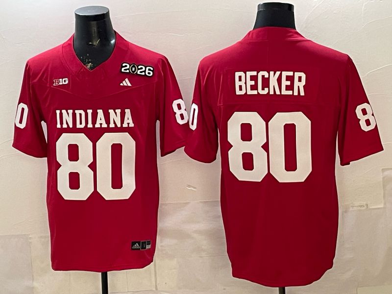 Men 2026 Ohio State Buckeyes #80 Becker Red Limited NCAA Jersey 078->ncaa teams->NCAA Jersey